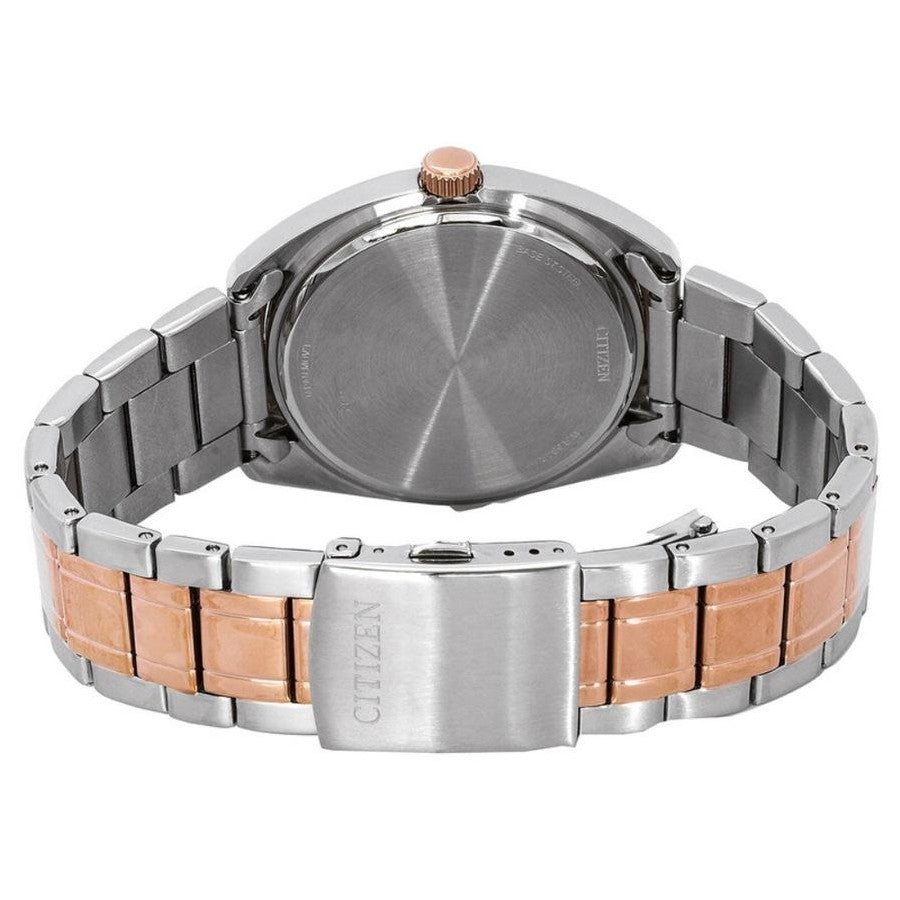 Citizen BI5104-57L two tone bracelet and caseback rear view