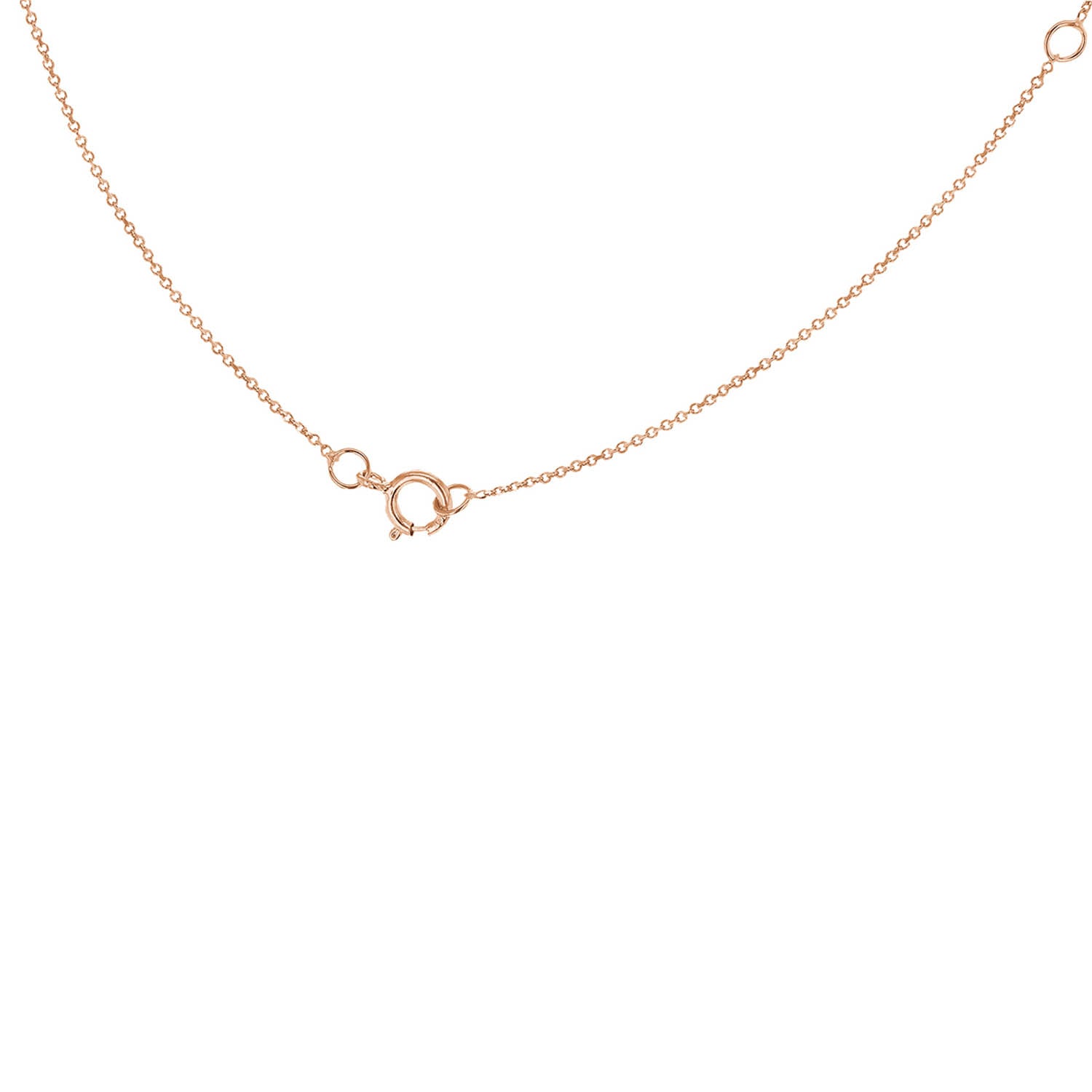 "R" Rose Gold Initial Necklace