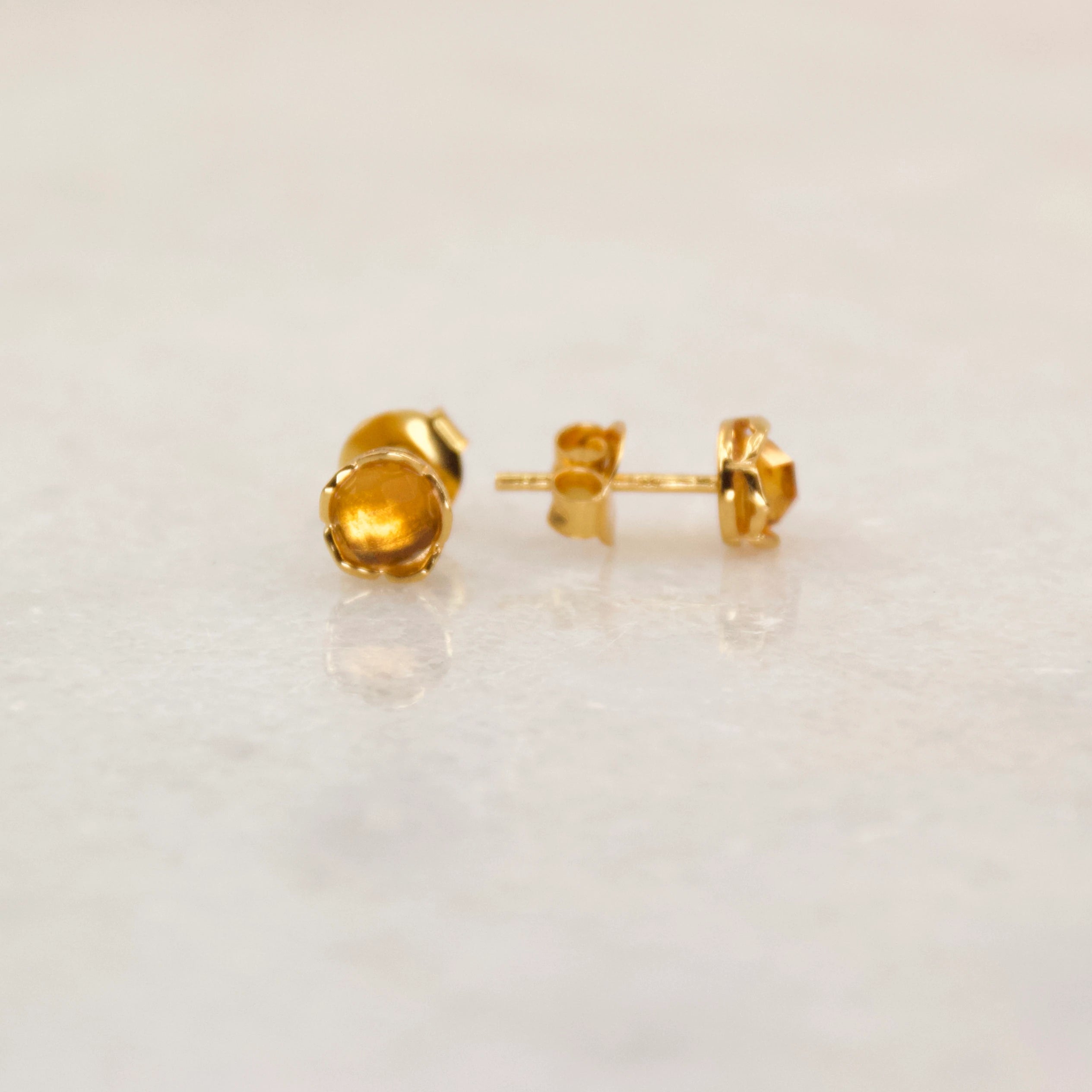 Fine Treasures Citrine Stud Earrings - Regarde Jewellers