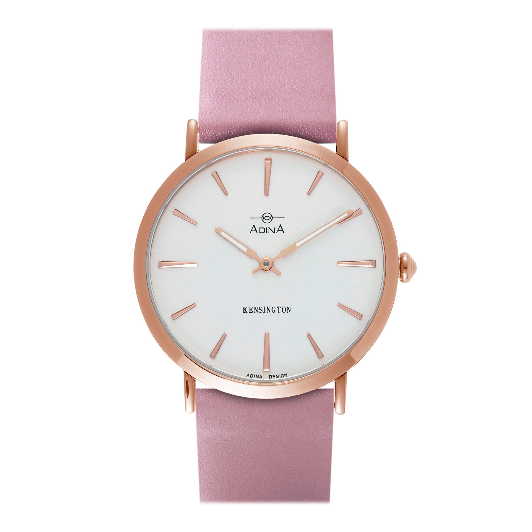 Adina Kensington CT104R1XS pink leather strap watch front view