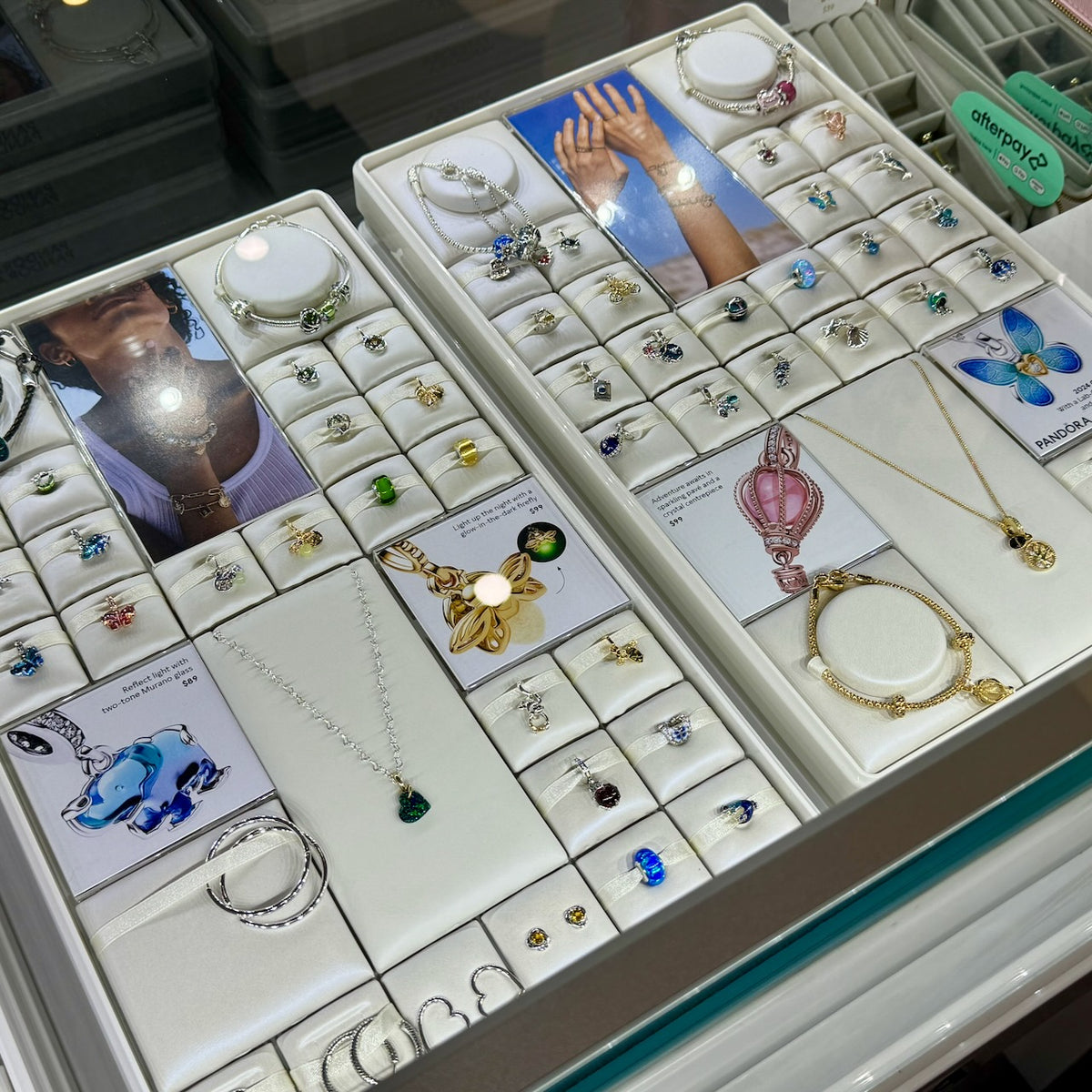 Pandora jewellery display at Regarde Jewellers Armidale