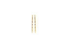 9K Yellow Gold Diamond Cut Hoop Earrings 42mm