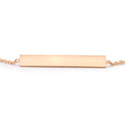 9ct Rose Gold 3mm x 20mm Horizontal-Bar Adjustable Bracelet 18cm-19cm - Regarde Jewellers