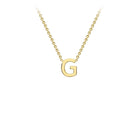 9K Yellow Gold 'G' Initial Adjustable Necklace 38cm/43cm  Australia