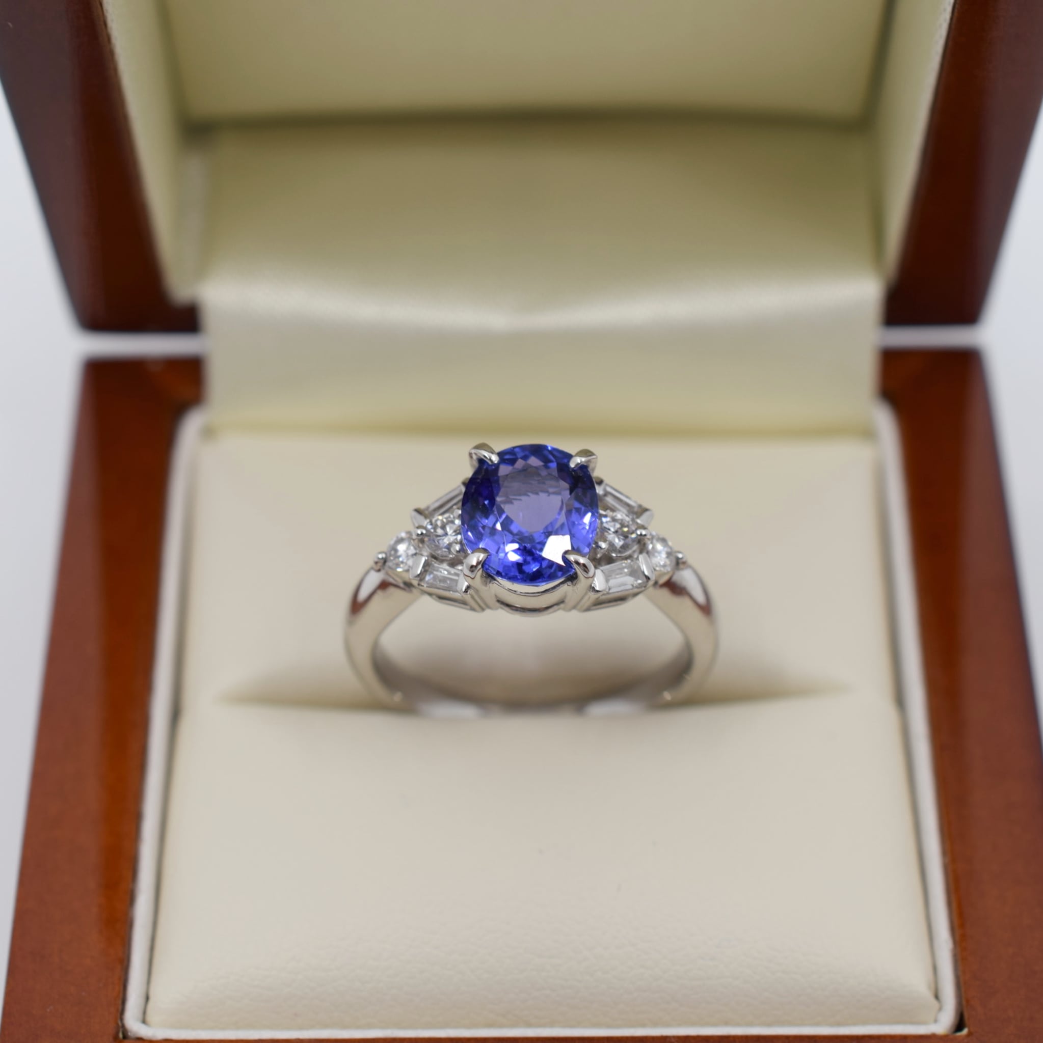 Tanzanite 5-Stone Ring Oval-cut Sterling Silver | Kay