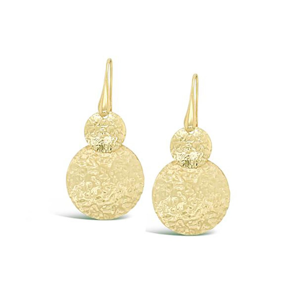 Brushed Matte Gold Circle Earrings - Regarde Jewellers