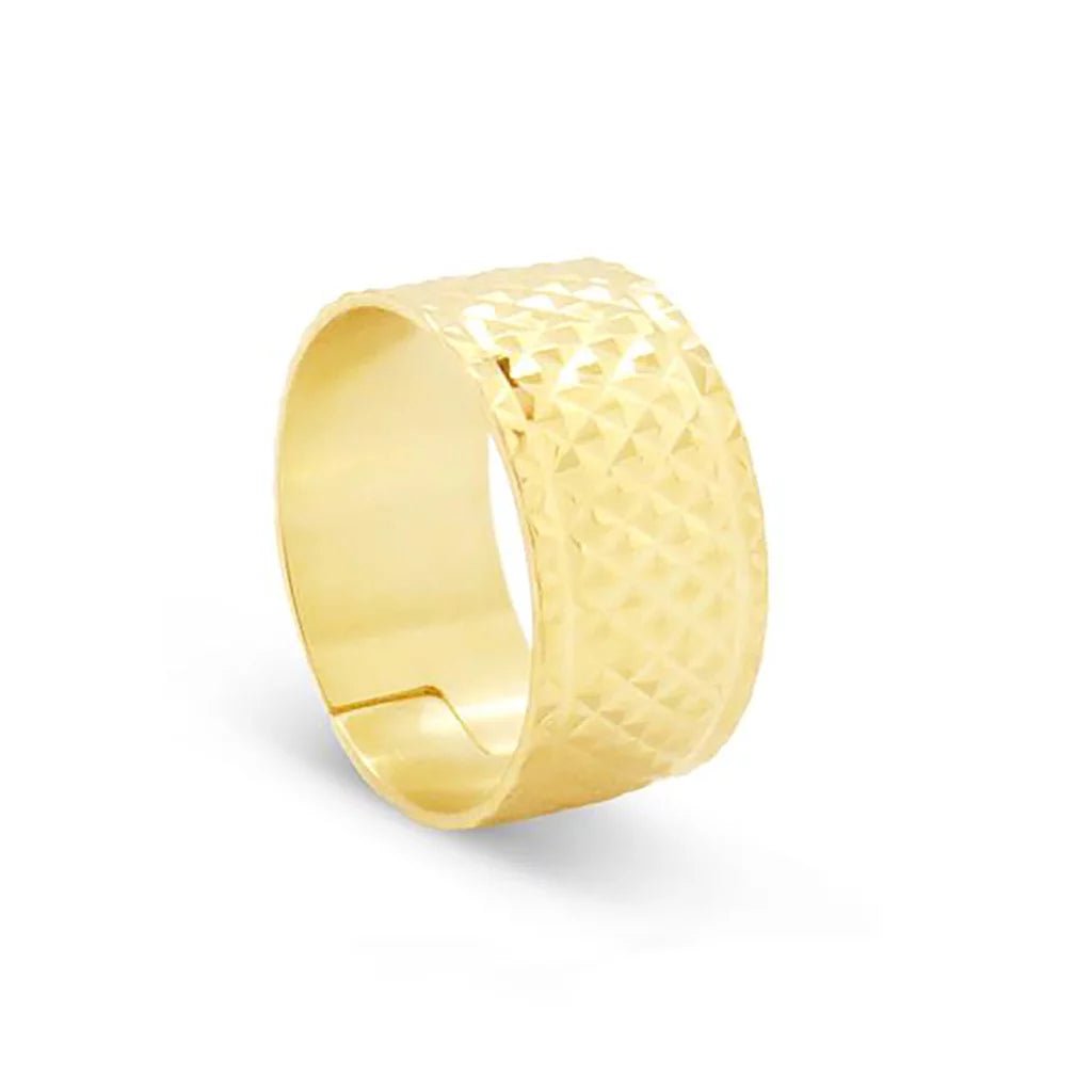 Diamond Cut Pattern Ring - Gold - Regarde Jewellers