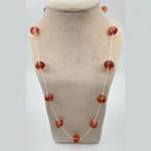 Floral Red Beaded Statement Necklace - Regarde Jewellers