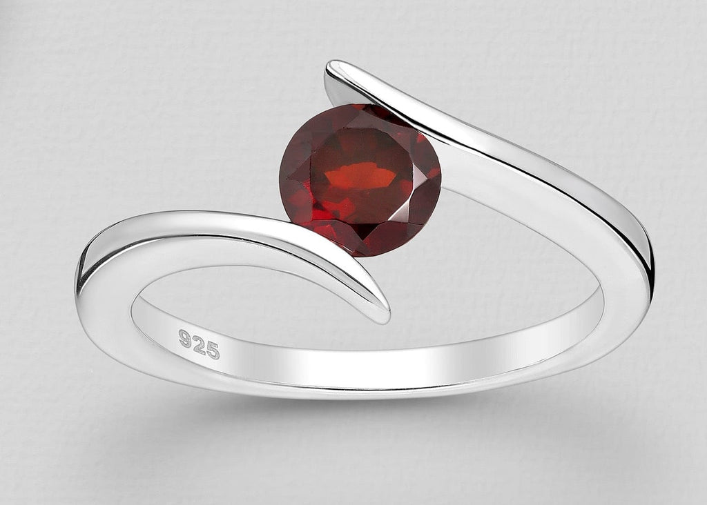 Garnet Solitaire Ring - Regarde Jewellers