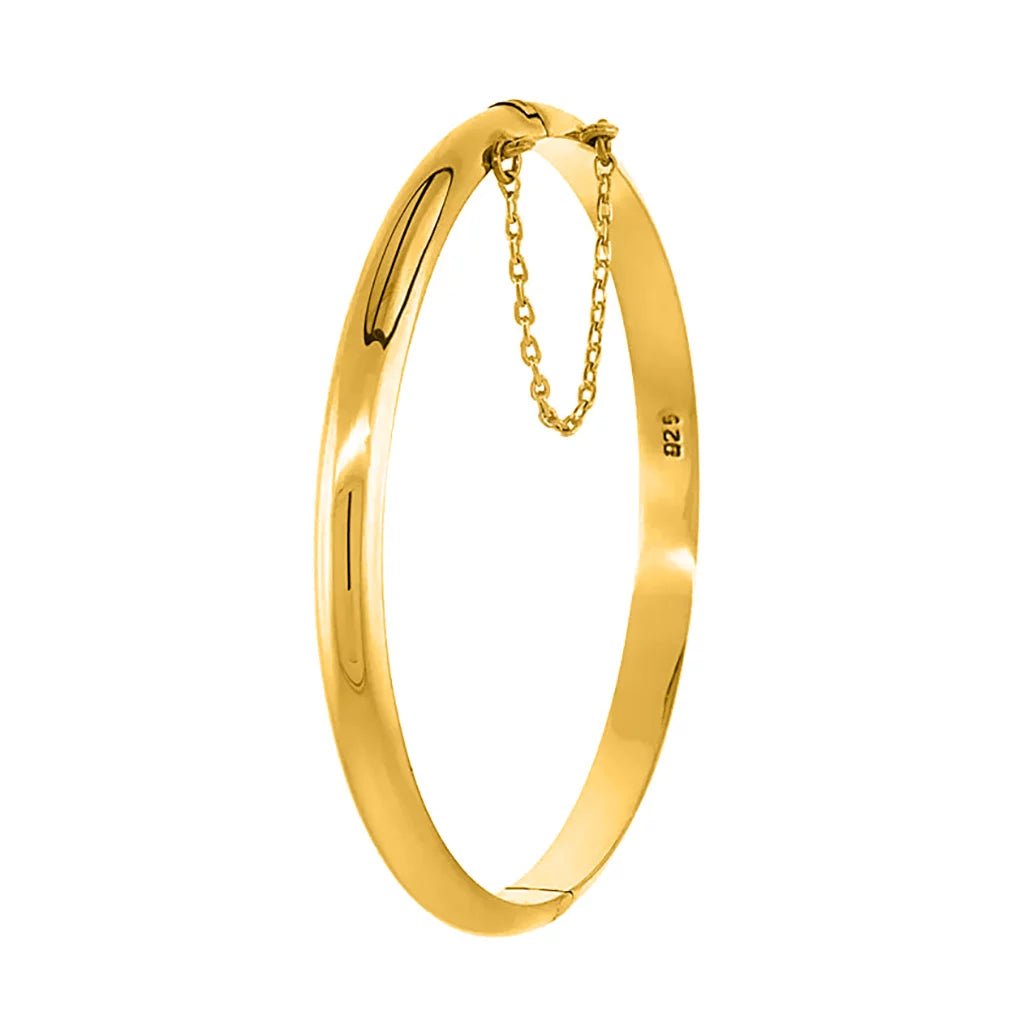 Hinged D Shaped Bangle - Regarde Jewellers
