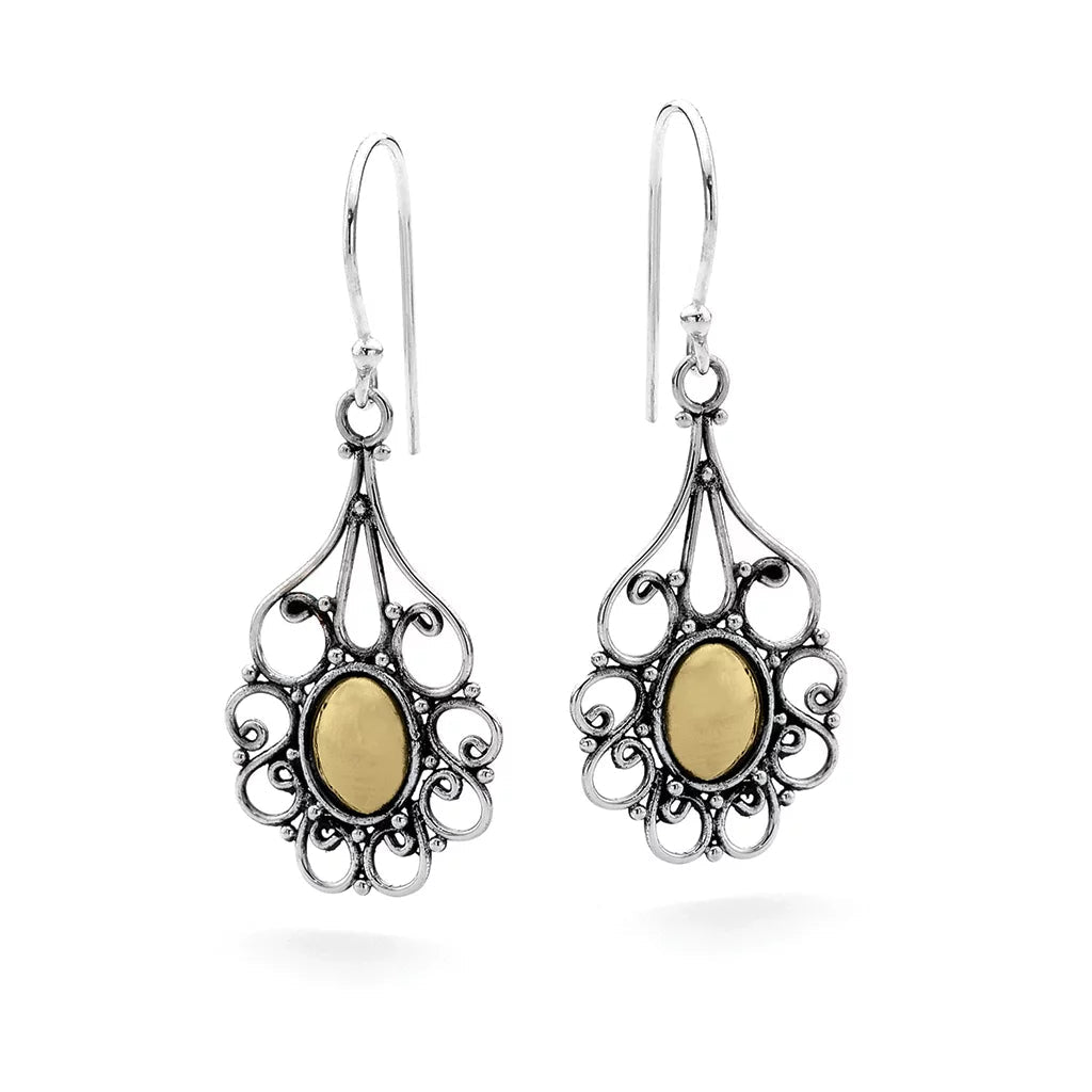 Oval Filigree Drop Earrings - Regarde Jewellers