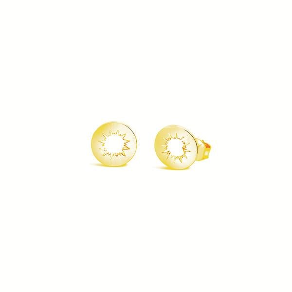 Sun Stud Earrings - Gold - Regarde Jewellers