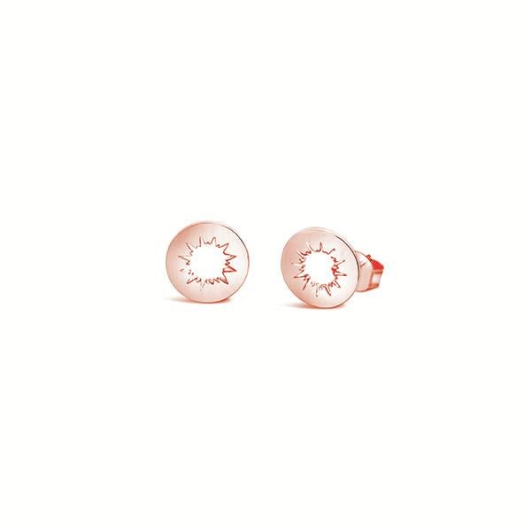 Sun Stud Earrings - Rose Gold - Regarde Jewellers
